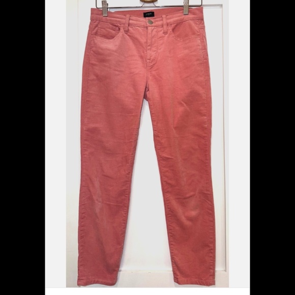 J. Crew Women's Slim-Straight Corduroy Pants in Rose Pink Size 26 - Picture 1 of 5